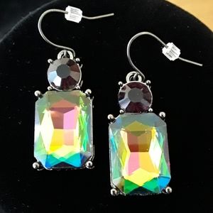 NWT Rainbow Watermelon Rhinestone Drop Earrings